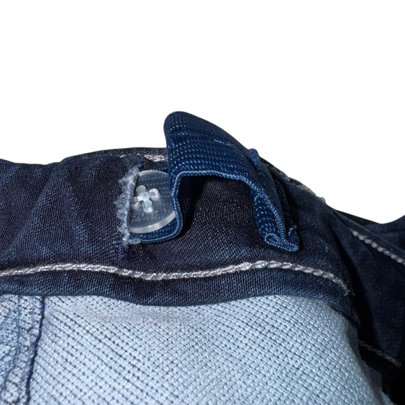 Members Mark Girls Blue SZ 14/16 Fading Knit Denim Jean Elastic Adjustable Waist - Picture 3 of 6